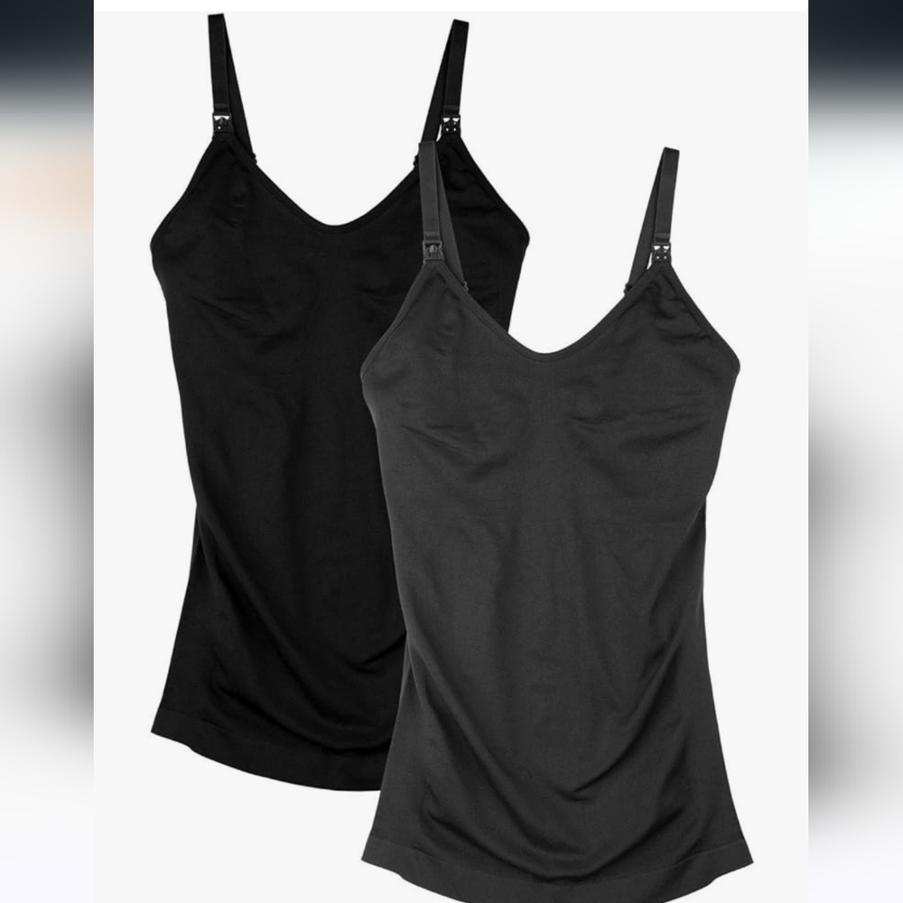 Womens Maternity Nursing Tank Cami for Breastfeeding with Adjustable Straps